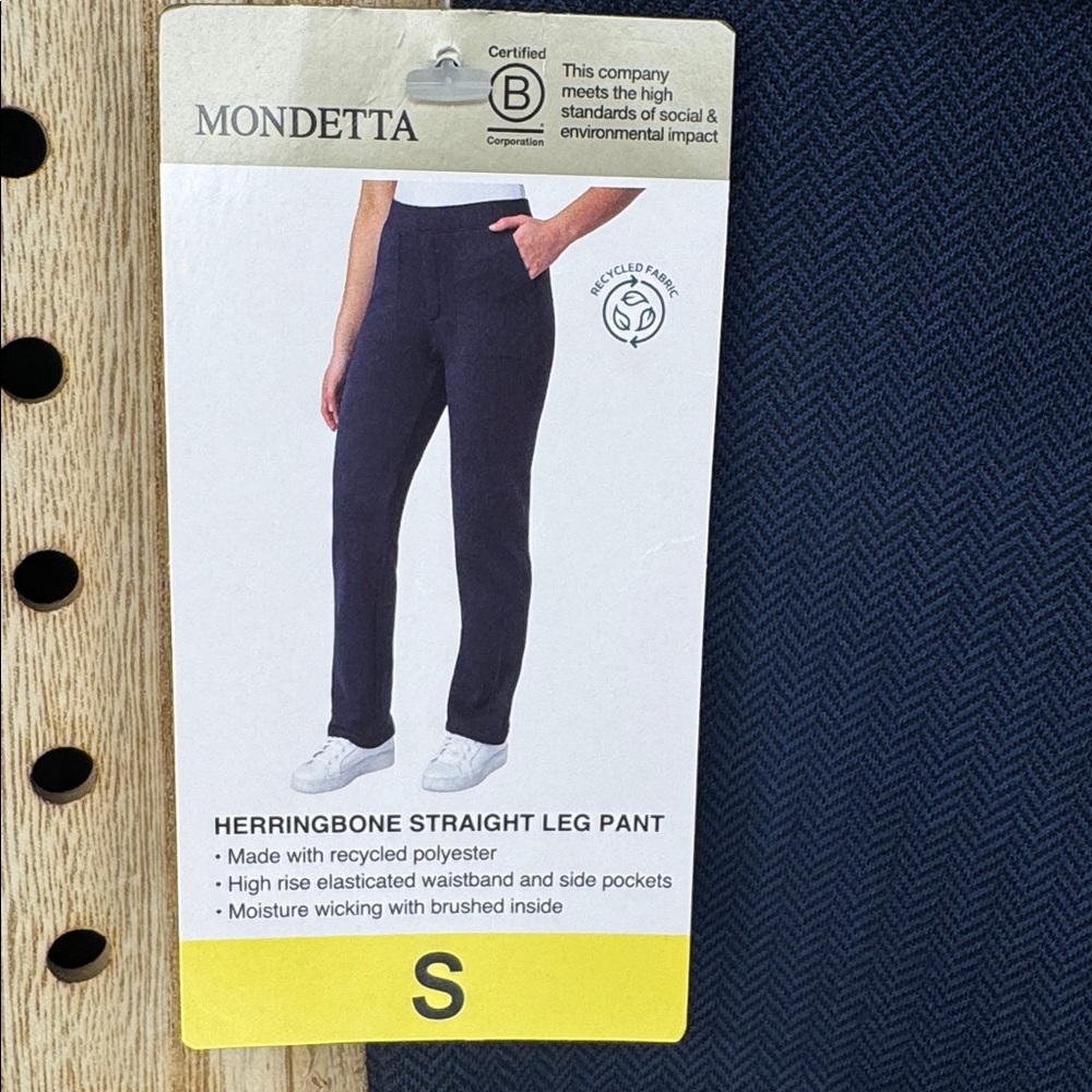 Mondetta Herringbone Straight Leg Pull on Pants - Picture 8 of 10